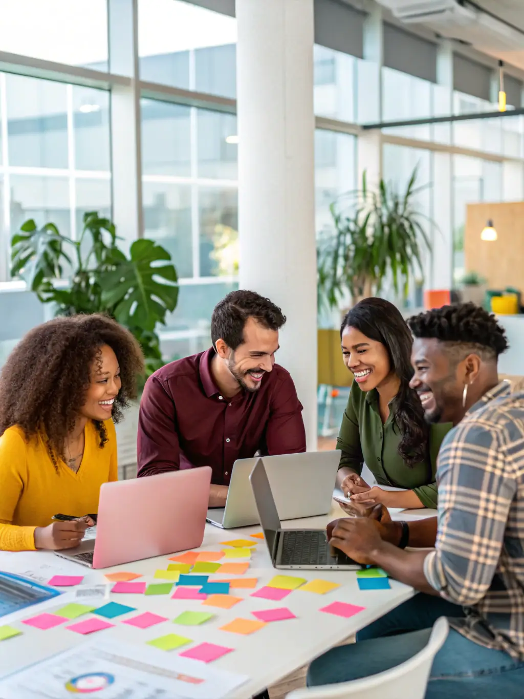 A diverse group of entrepreneurs collaborating, representing the network and support available through our funding solutions.
